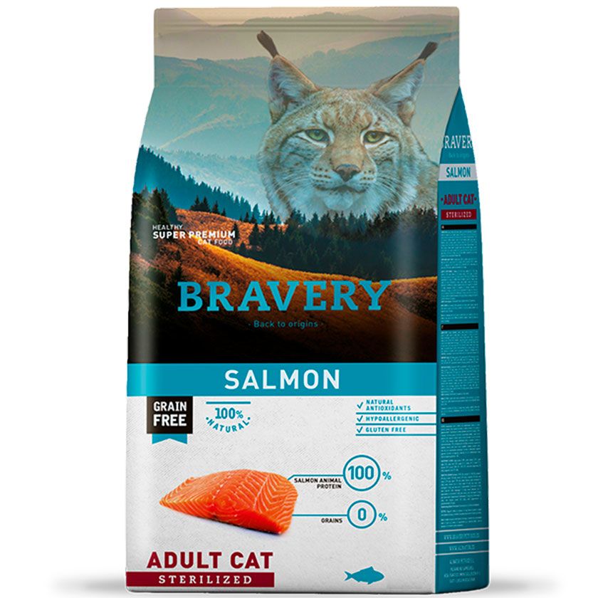 Bravery Salmón Adulto Gato Esterilizado