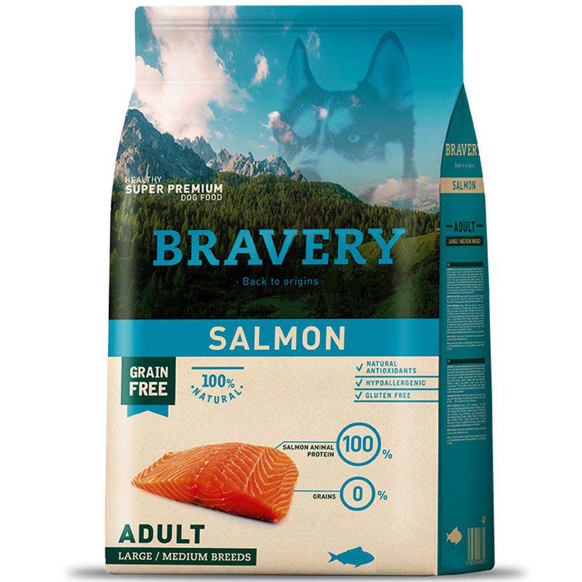 Bravery Salmón Adulto Large Medium Breed