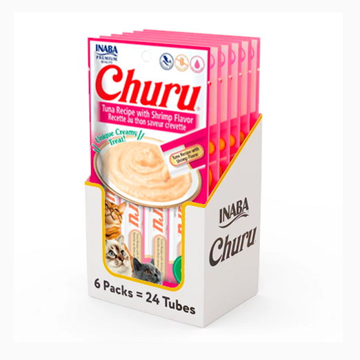 Caja Churu Cat Tuna Recipe with Shrimp Flavor 6 Sachets de 4 Tubos (USA666)