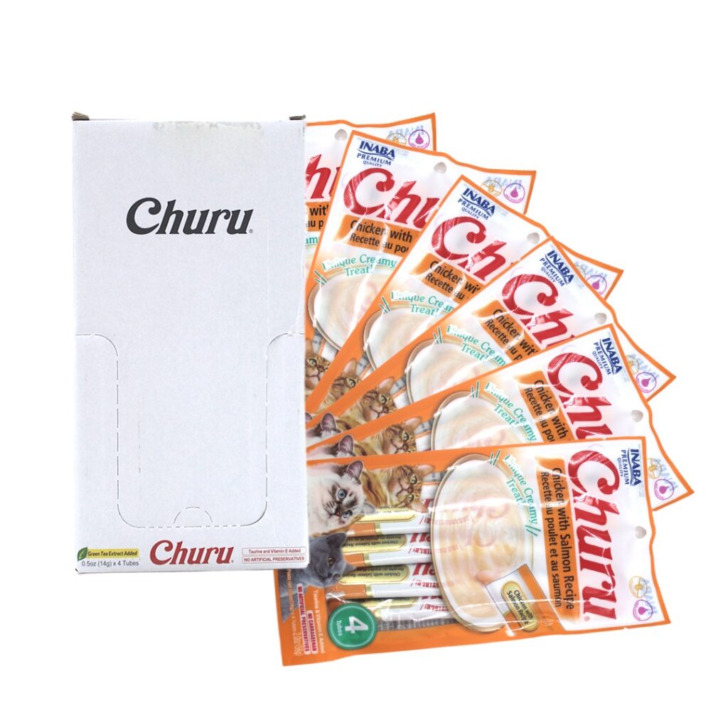Caja Churu Cat Chicken Salmon 6 Sachets de 4 Tubos USA 667