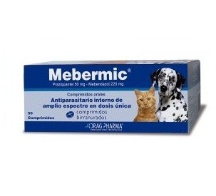 Caja Pastilla Mebermic Antiparasitaria de x50 Unidades