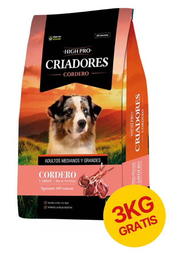 Criadores High Pro Adulto Cordero +