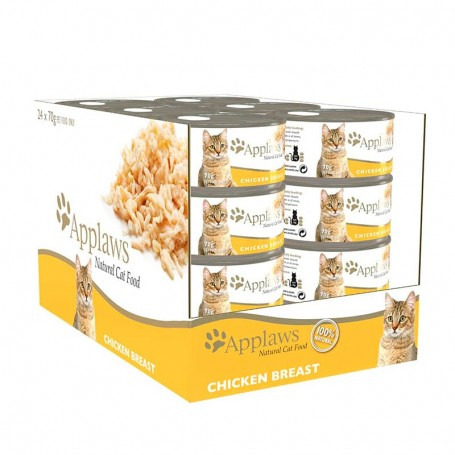 Display Lata Applaws Gato Pechuga de Pollo 24 Unidades (1002LA-A)