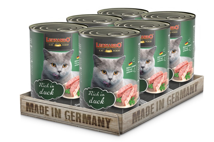 Lata Leonardo Gato Quality Selection Adulto Pato x6 Unidades