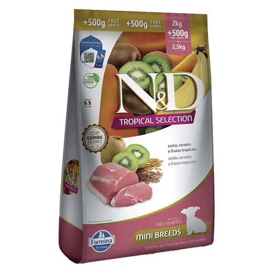 N&D Tropical Puppy Razas Pequeñas Suino