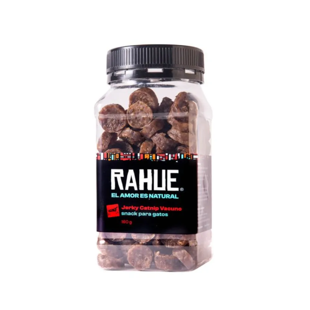 Snack Natural Rahue Pote Jerky Gato Catnip Vacuno Grain free
