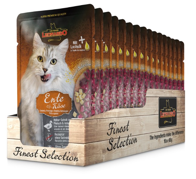 Sachet Leonardo Gato Pato y Queso 16 Unidades