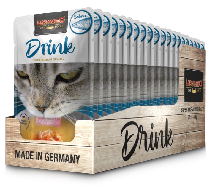 Sopa Leonardo Gato Drink Salmon x20 Unidades