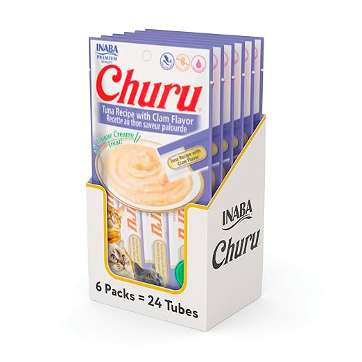 Caja Churu Cat Tuna Recipe with Clam 6 Sachets de 4 Tubos (USA664)