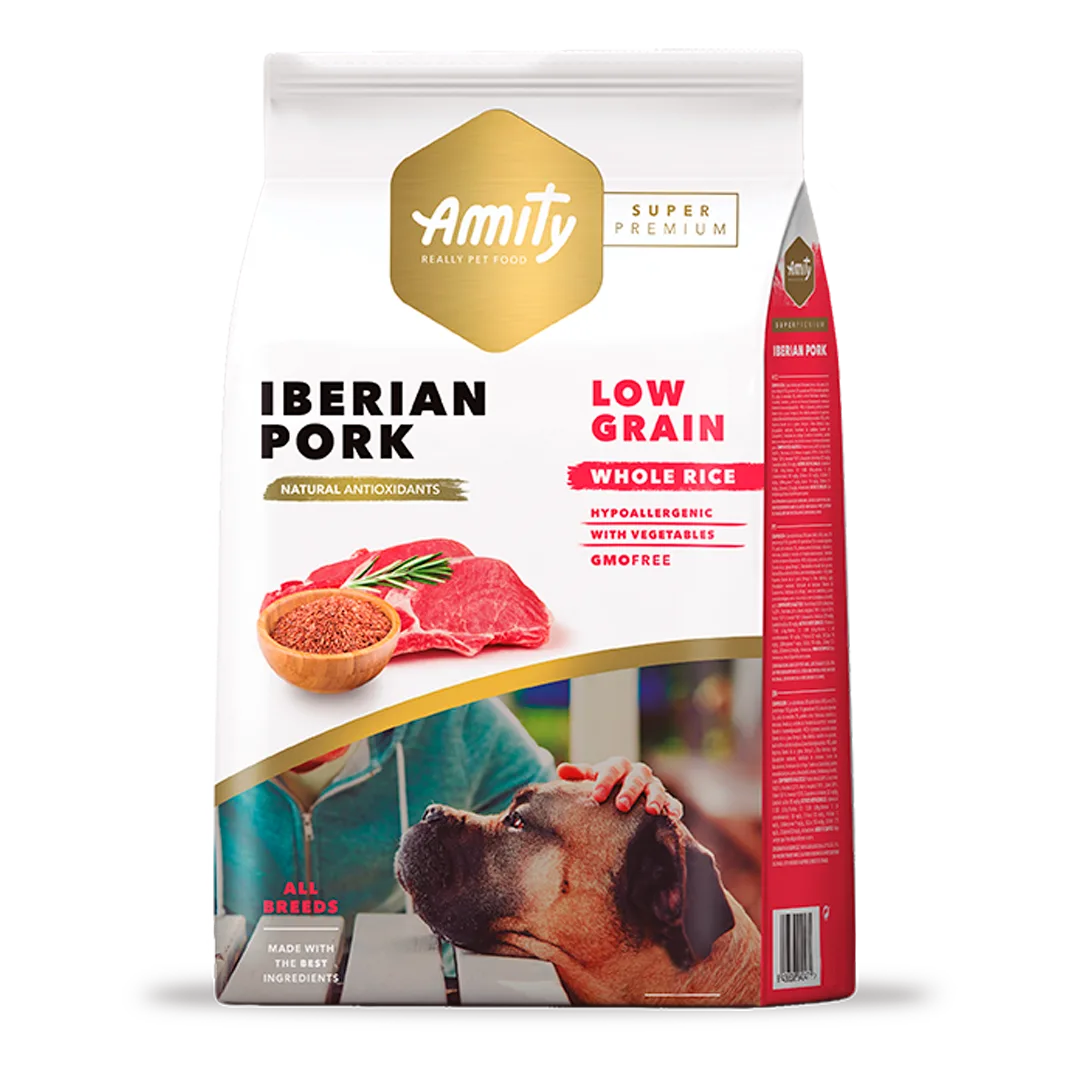Amity Super Premium Low Grain Iberian Pork Adulto