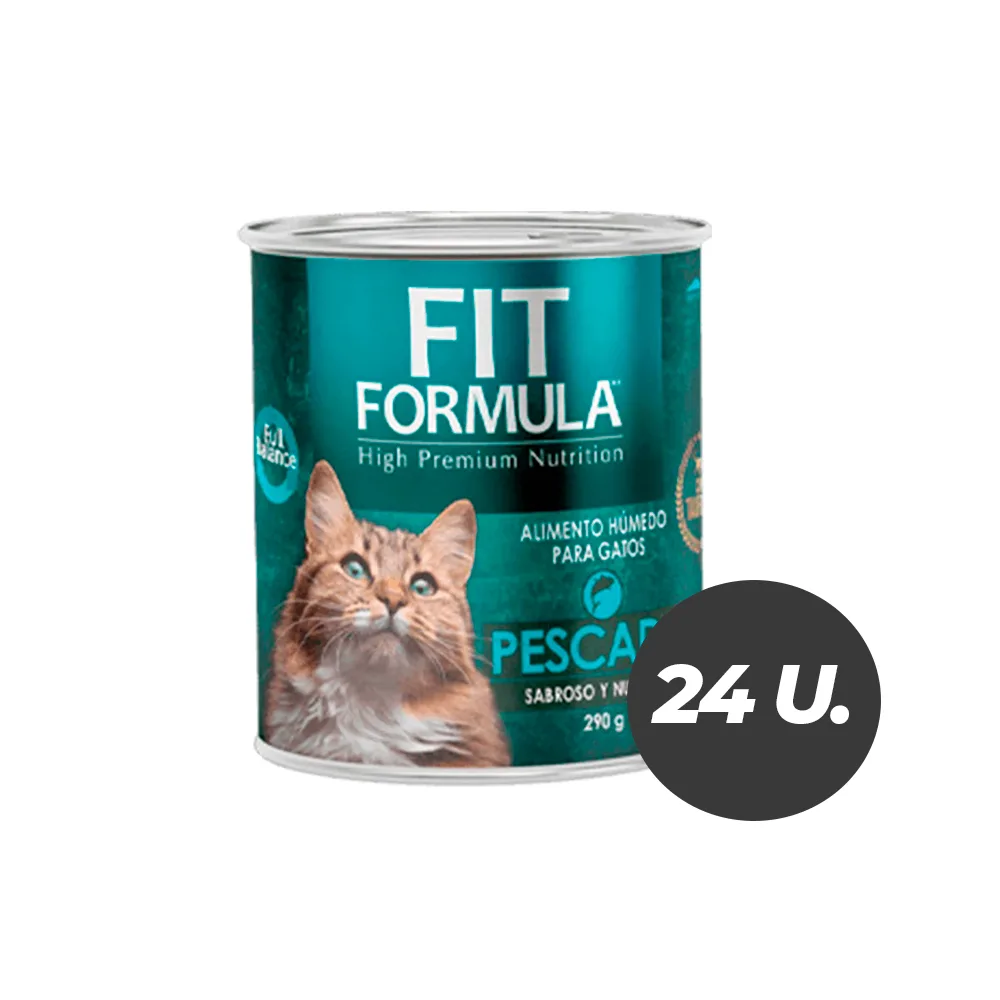 Lata Fit Fórmula Gato Pescado Display 24 Unidades