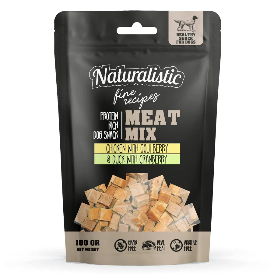 Naturalistic Snack Meat Mix Chicken Goji Berry & Duck