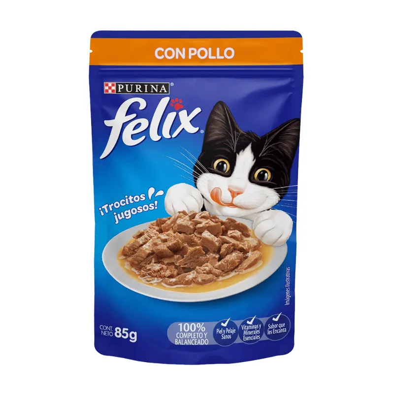 Sachet Gato Felix Pollo 24 Unidades