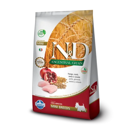 N&D Perro Adult Ancestral Frango Adulto Raza Pequeña