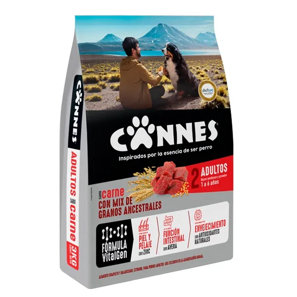 Alimento Perro Cannes Adulto Carne y Cereales