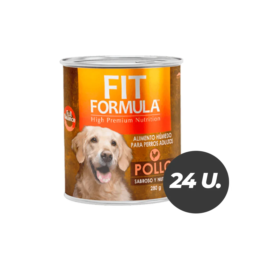 Lata Fit Fórmula Perro Pollo Display 24 Unidades