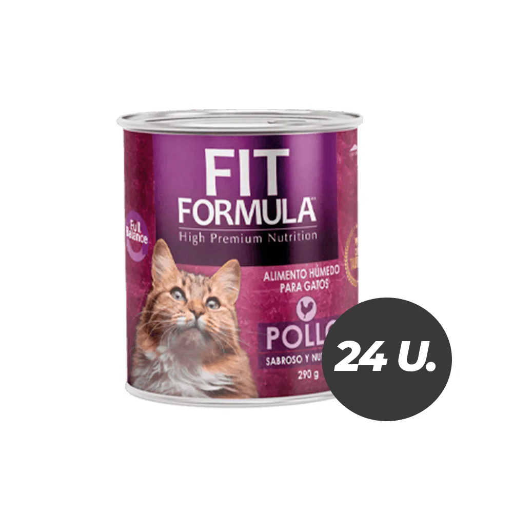 Lata Fit Formula Gato Pollo Display 24 Unidades