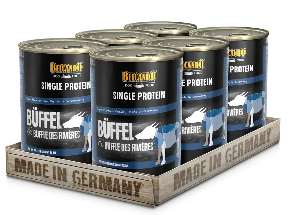 Belcando Perro Lata Single Protein Búfalo Agua x6 Unidades