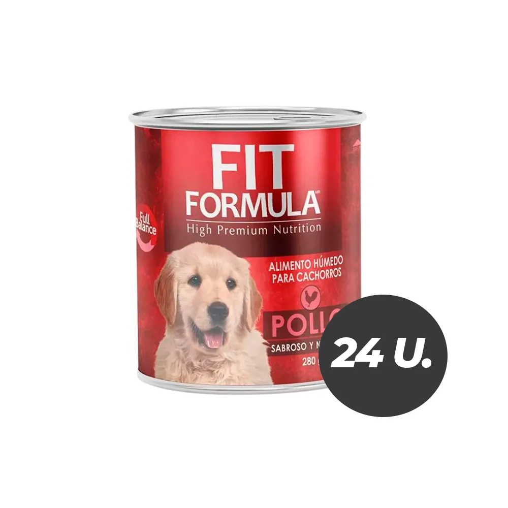Lata Fit Fórmula Pollo Cachorro Display 24 Unidades