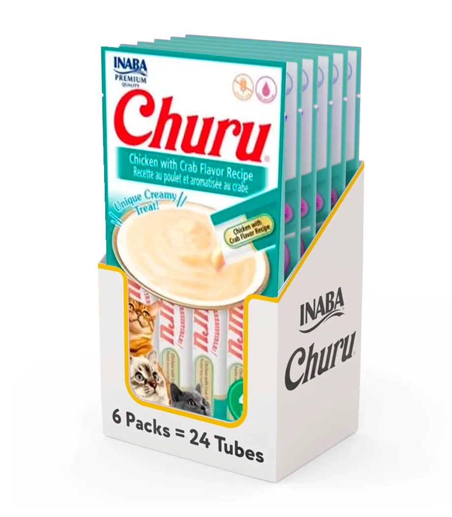 Caja Churu Cat Chicken With Crab Flavor 6 Sachets de 4 Tubos