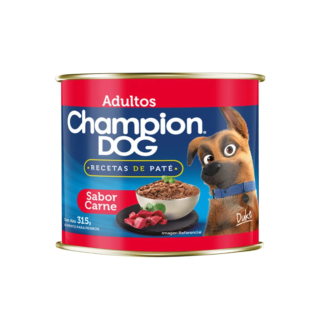 Lata Champion Dog Paté Carne 24x315gr