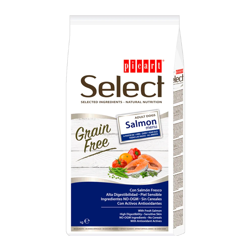 Picart Select Dog Grain Free Salmon Menú