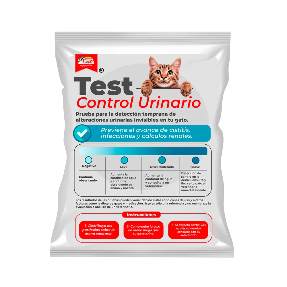 Test Control Urinario VIP Cat – Monitoreo Visual de Salud Urinaria para Gatos