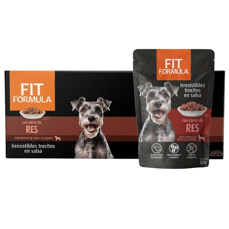 Caja Sachet Fit Perro Carne 24*