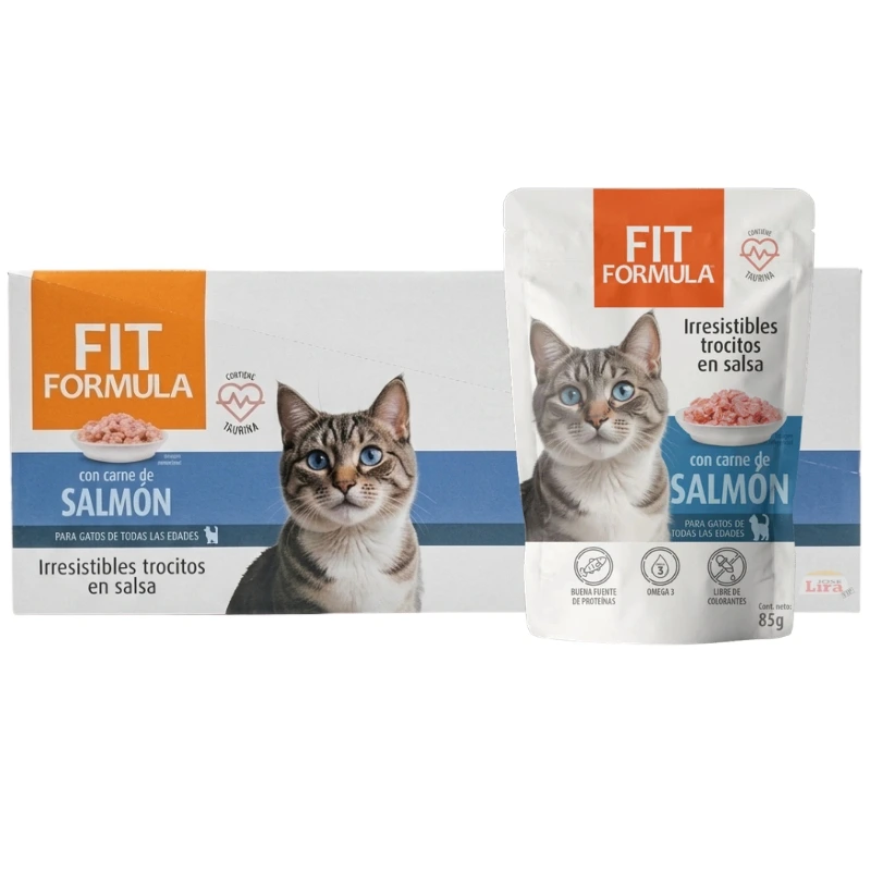 Caja Sachet Fit Gato Salmon 24*