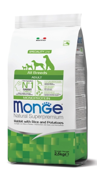 Alimento Para Perros Monge All Breed Adult Rabbit Rice And Potatoes