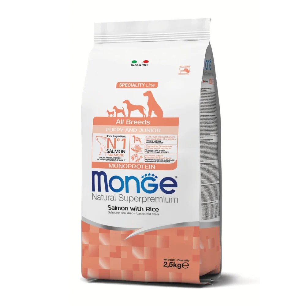 Alimento Para Perros Monge All Breeds Junior Salmon