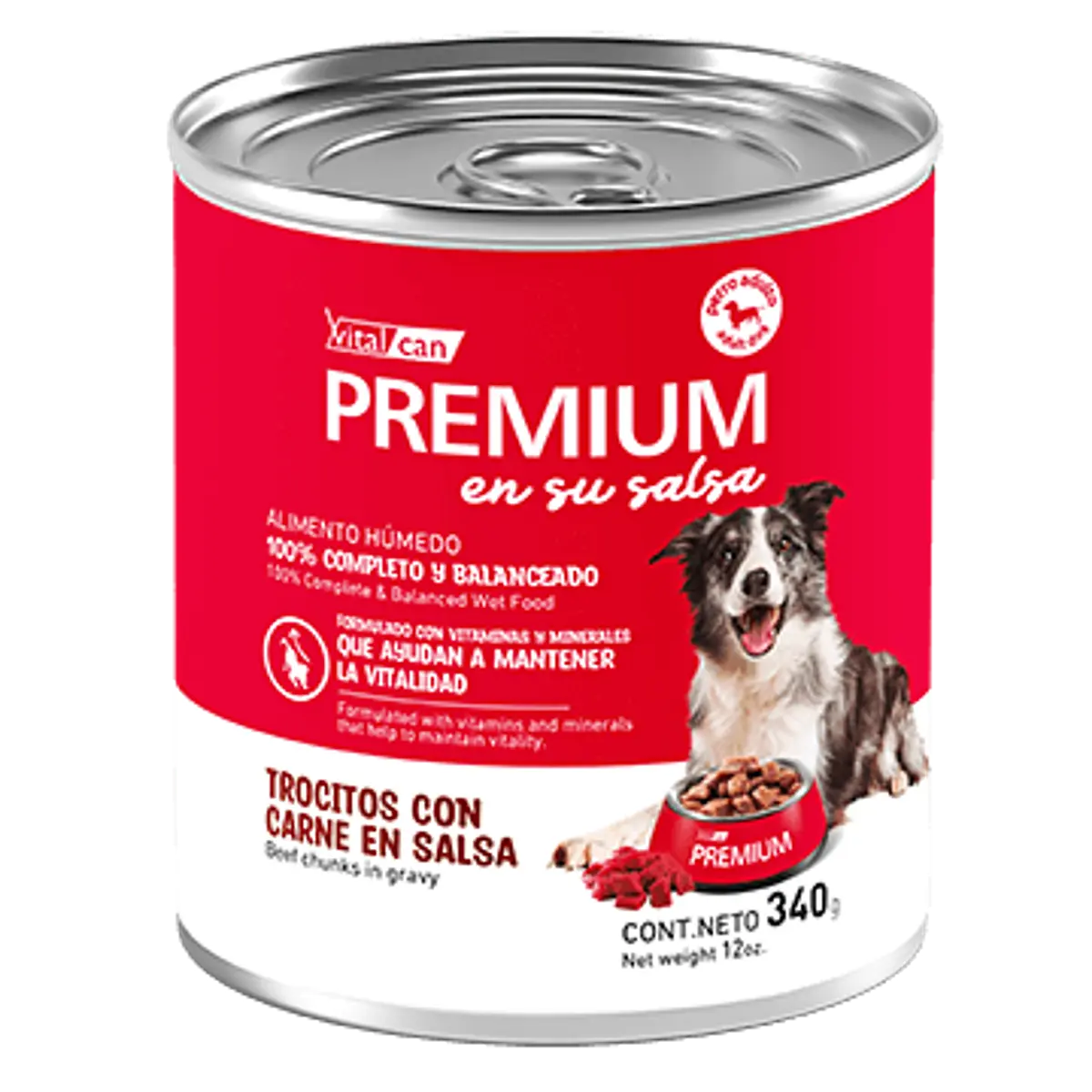 Lata para Perro Vitalcan Premium Sabor Carne