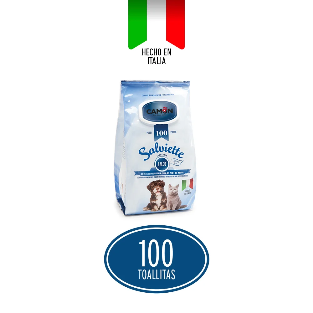 Toallitas Húmedas Talco 100 Unidades Camon (LA005)