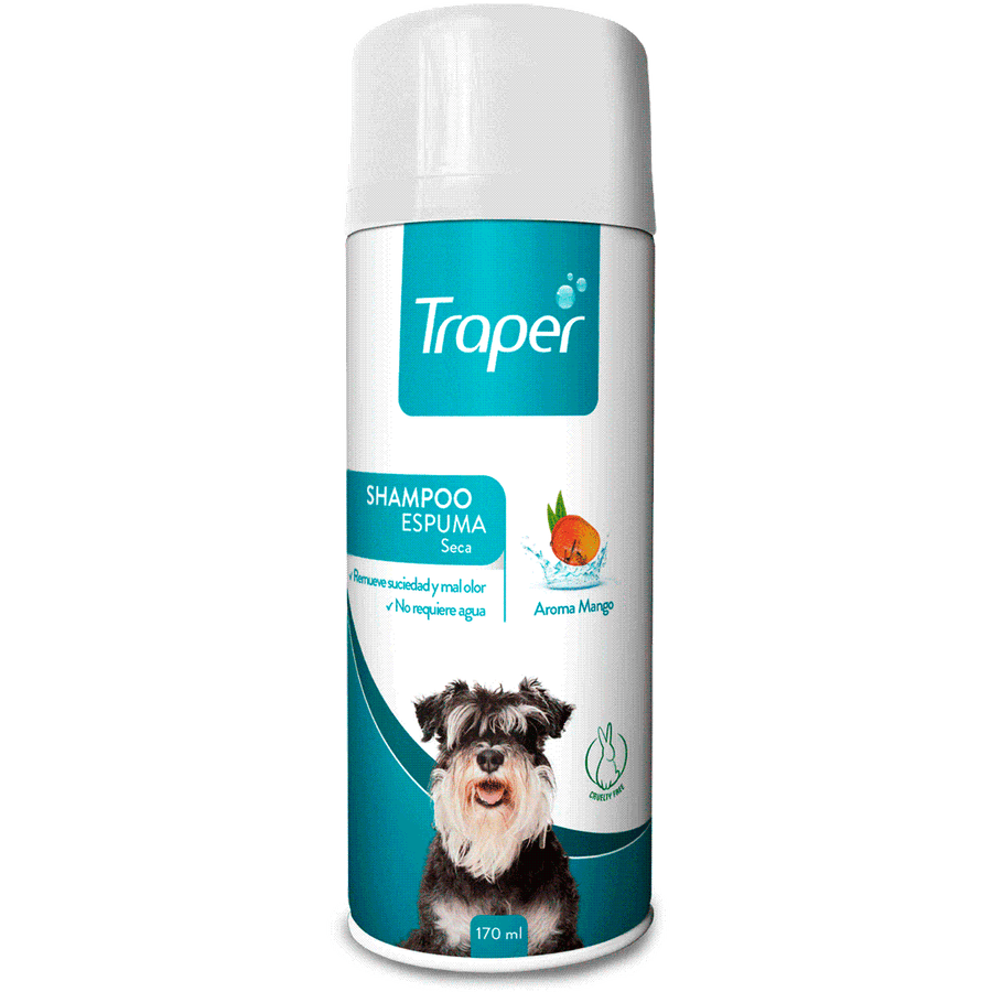 Shampoo Espuma Seca Perro Traper