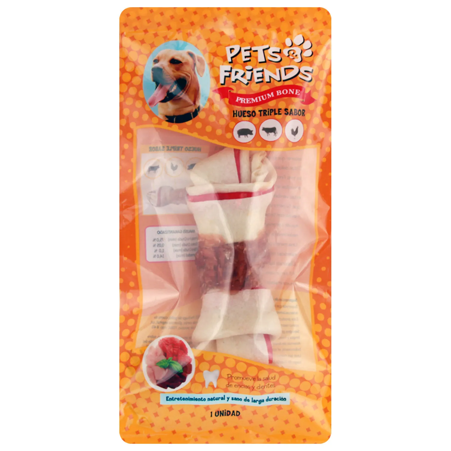 Hueso Triple Sabor L Pets Friends