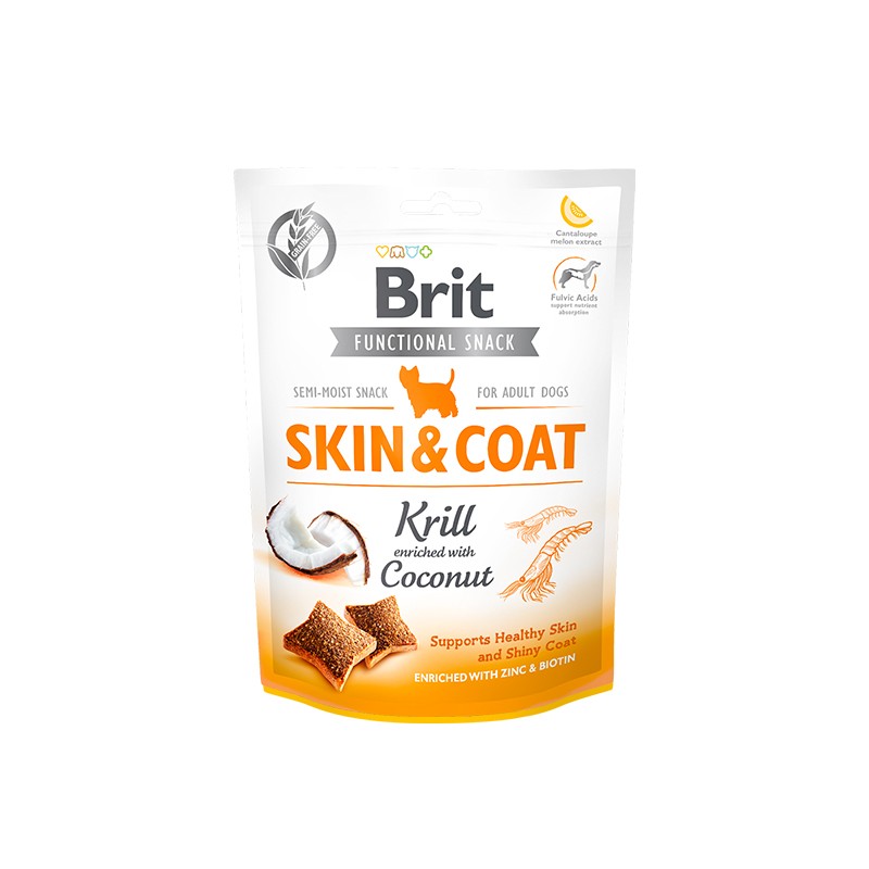 Snack Perro Brit Care Dog Skin & Coat Krill Coconut