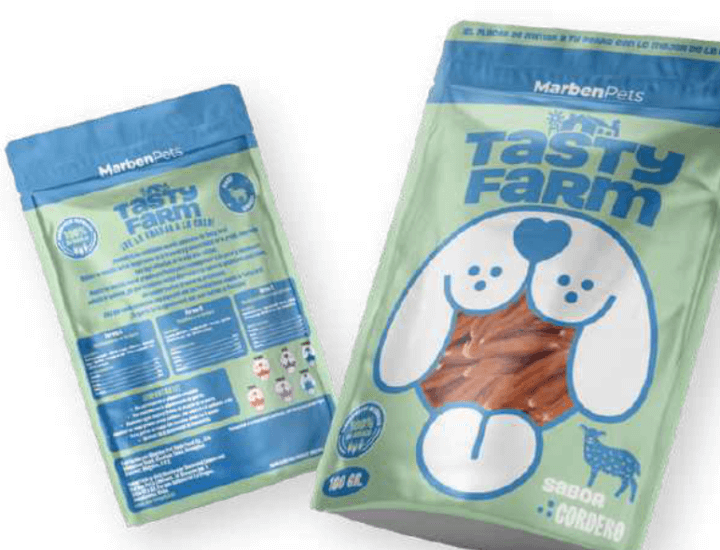 Snack Perro Tasty Farm Hueso Calcio envuelto en Cordero (TF1043)