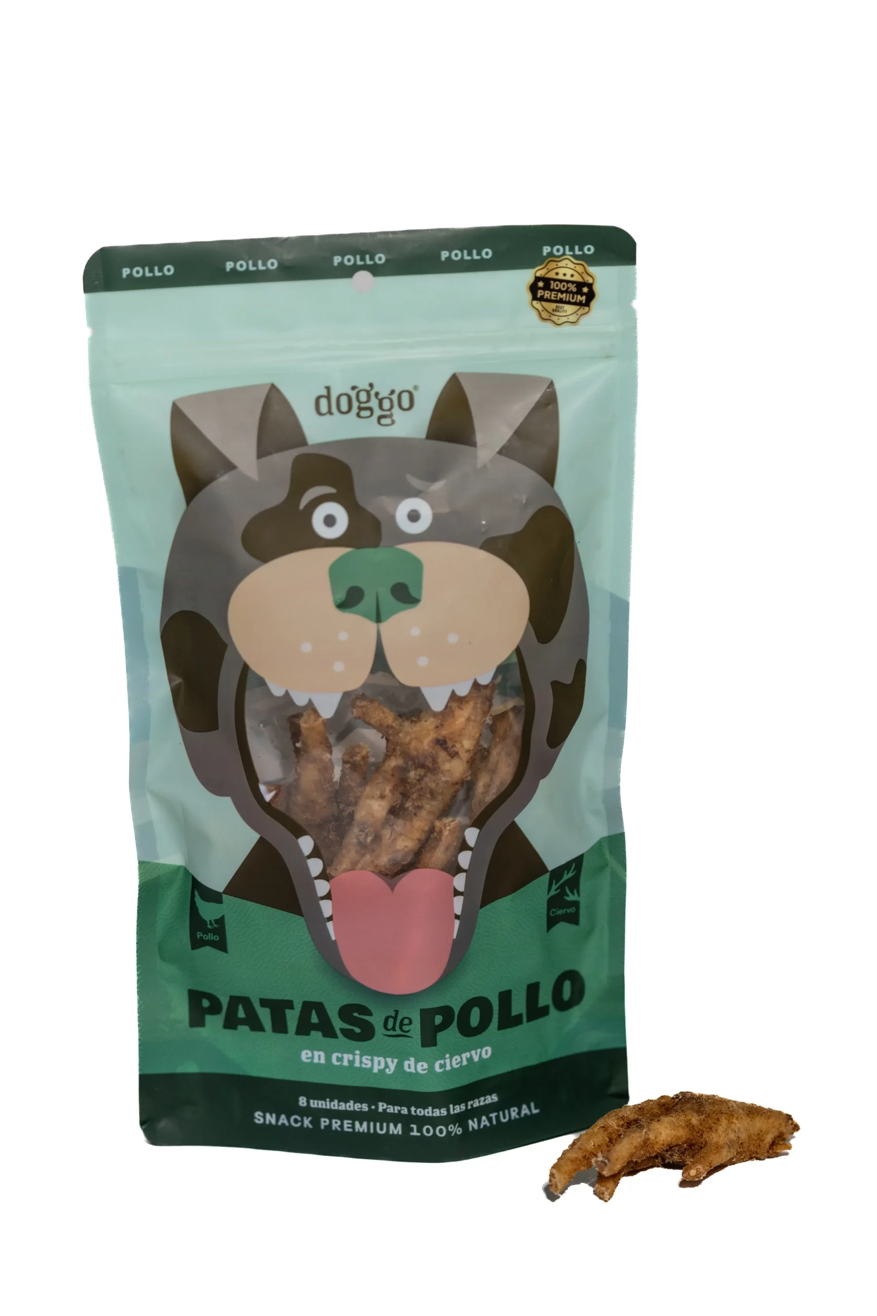Snack Doggo para perro Patas de Pollo en Crispy de Ciervo