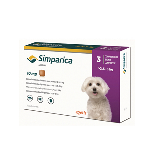Simparica 10 MG 3 Tabletas