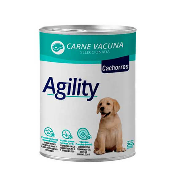 Lata Agility Perro Cachorro Carne de Vacuno