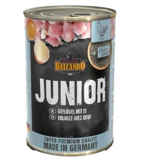 Belcando Perro Lata Junior Ave y Huevo Cachorro
