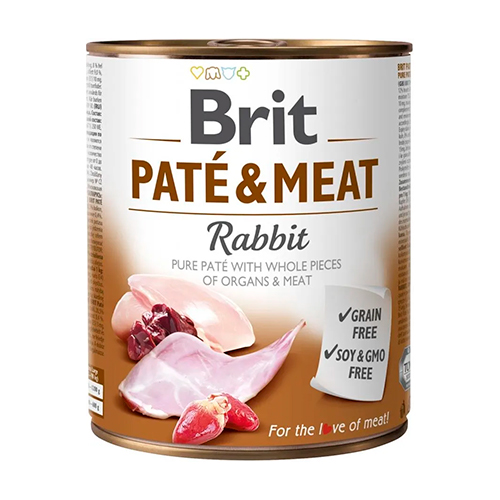 Lata para Perros Brit Care Pate & Meat Rabbit