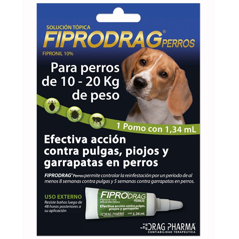 Pipeta Fiprodrag Perros de 10- Unidad