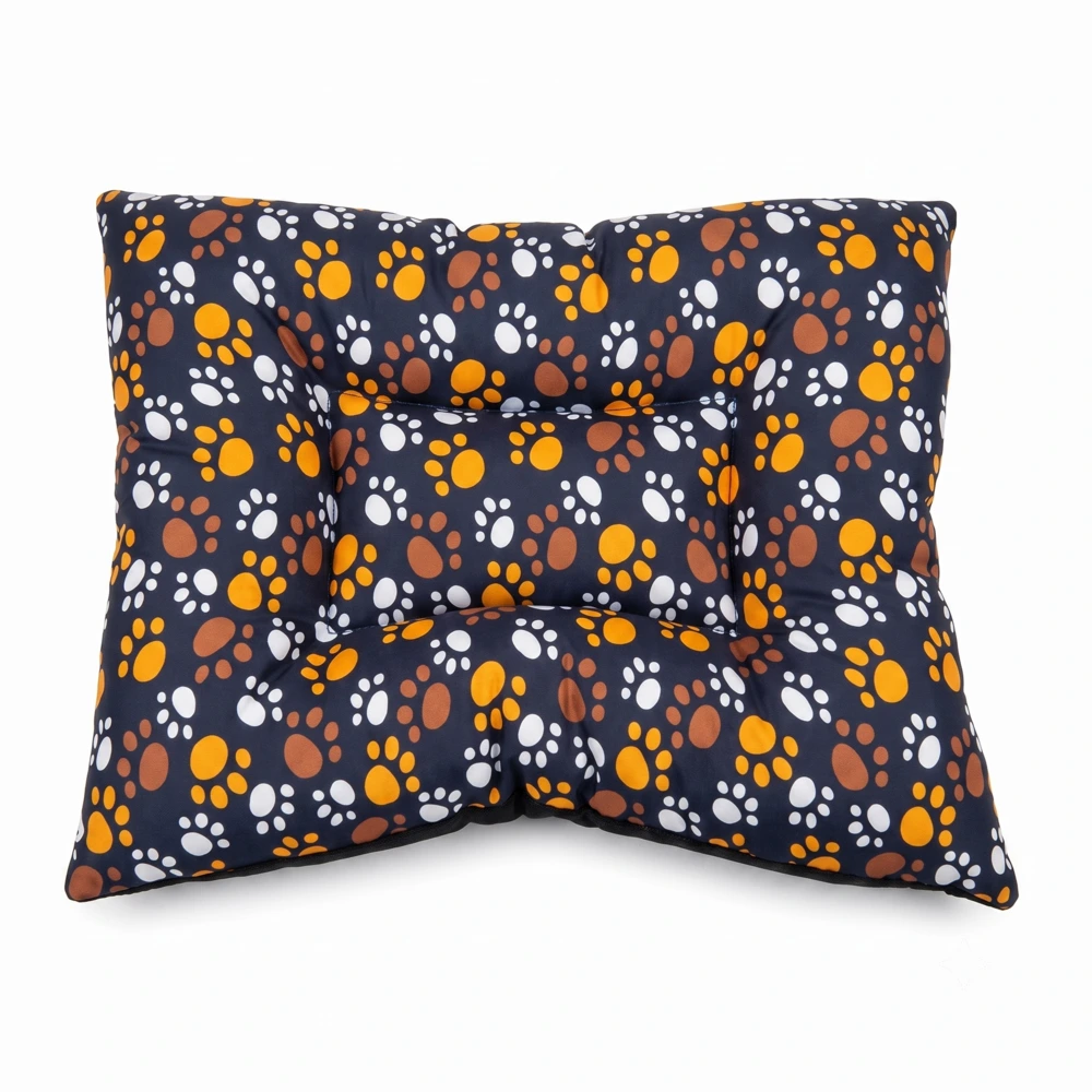 Cama Colchoneta Mascotas Azul Huellitas Patitas 90 cm
