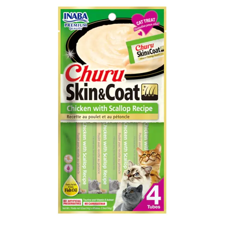 Churu Skin&Coat Cat Chicken With Scallop