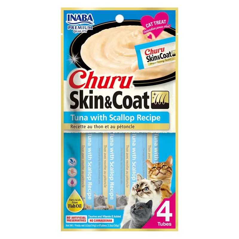 Churu Skin & Coat Cat Tuna With Scallop Recipe