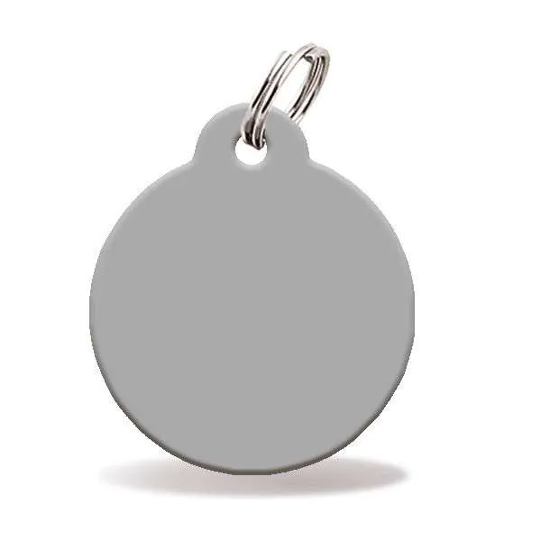 Plaquita / Placa Gris Pequeña Circulo