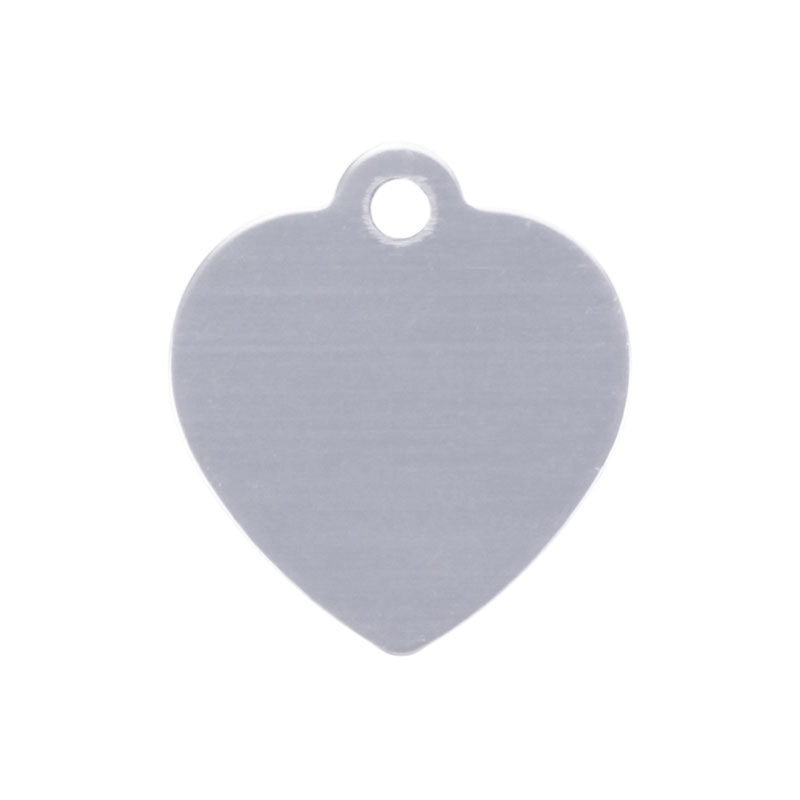 Plaquita / Placa Gris Pequeña Corazón