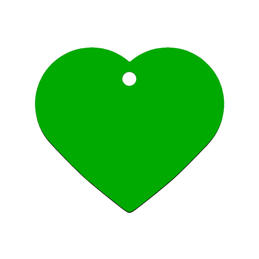 Plaquita / Placa Verde Grande Corazón