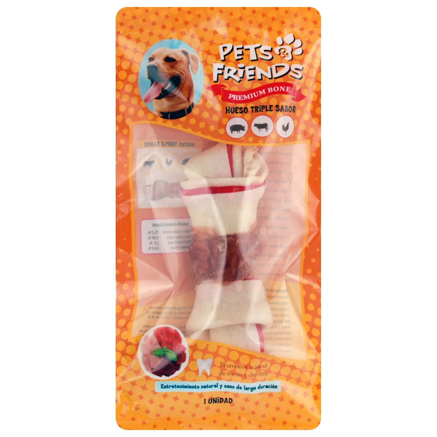 Hueso Triple Sabor 7 Unidades Pets Friends